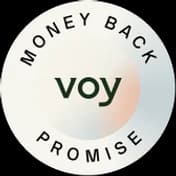 Voy India money-back guarantee badge